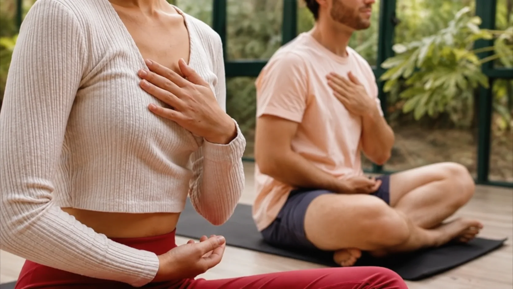 Mindful breathwork during a serene wellness retreat
